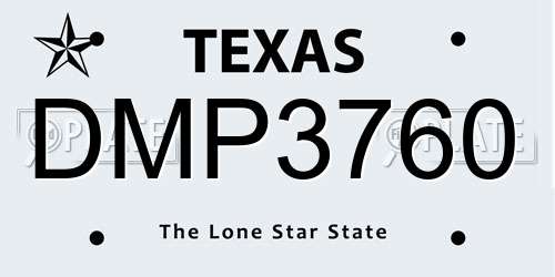 DMP3760 Texas License Plate