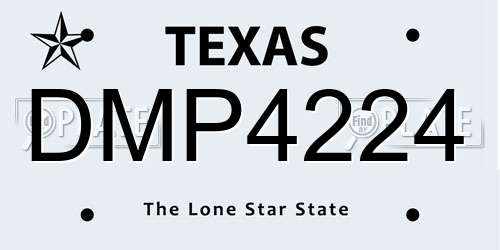 DMP4224 Texas License Plate