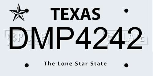 DMP4242 Texas License Plate