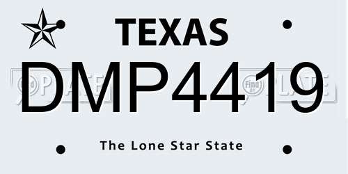 DMP4419 Texas License Plate