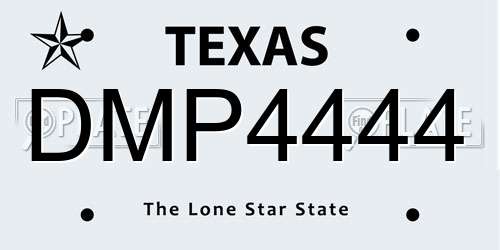 DMP4444 Texas License Plate