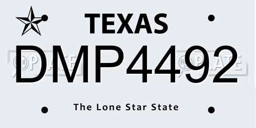 DMP4492 Texas License Plate