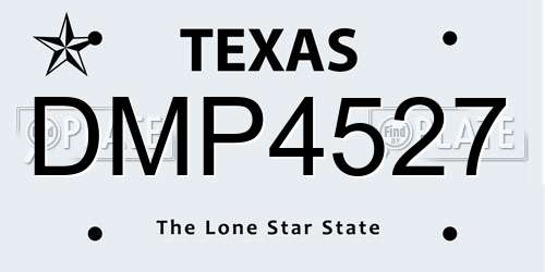 DMP4527 Texas License Plate
