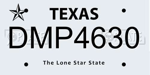 DMP4630 Texas License Plate