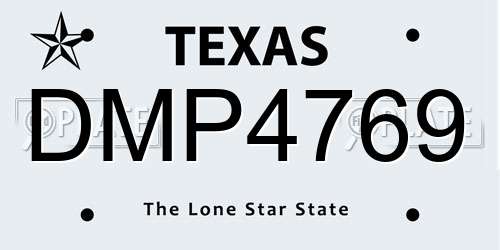 DMP4769 Texas License Plate