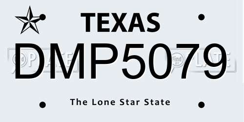DMP5079 Texas License Plate
