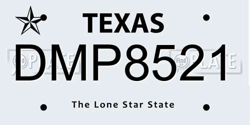 DMP8521 Texas License Plate