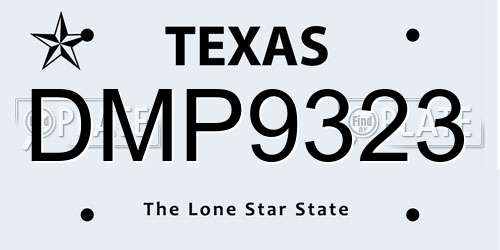 DMP9323 Texas License Plate