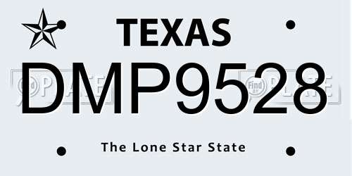 DMP9528 Texas License Plate