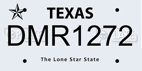 DMR1272 Texas License Plate