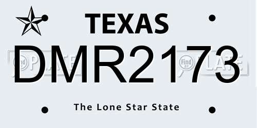 DMR2173 Texas License Plate