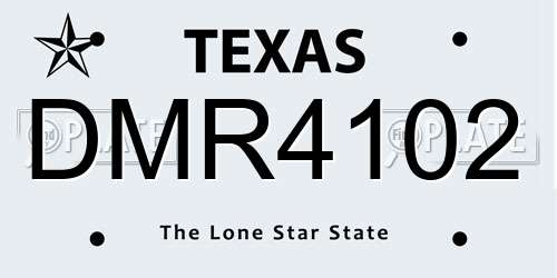DMR4102 Texas License Plate