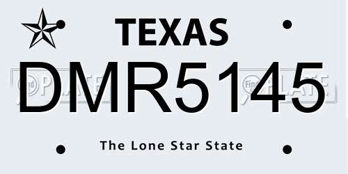 DMR5145 Texas License Plate