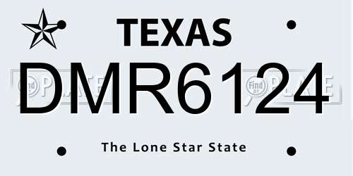 DMR6124 Texas License Plate
