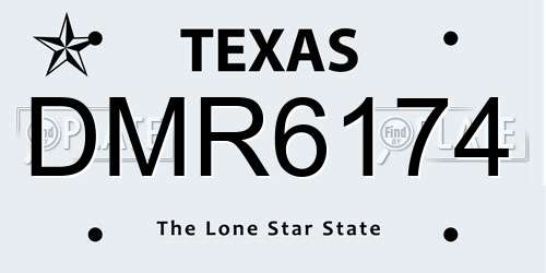 DMR6174 Texas License Plate