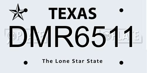 DMR6511 Texas License Plate