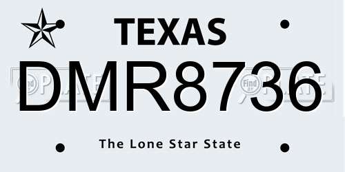 DMR8736 Texas License Plate