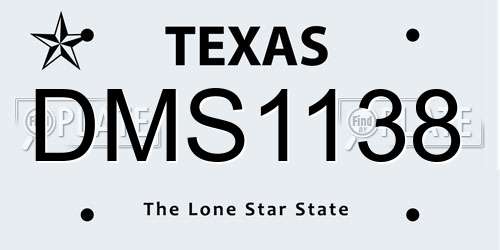 DMS1138 Texas License Plate