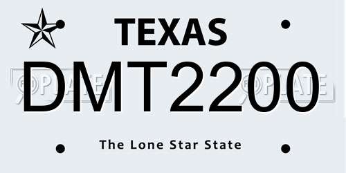 DMT2200 Texas License Plate