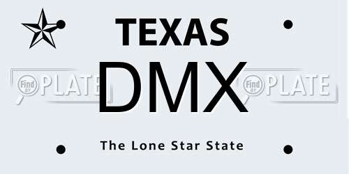 DMX Texas License Plate