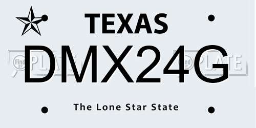 DMX24G Texas License Plate