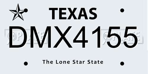 DMX4155 Texas License Plate