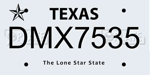 DMX7535 Texas License Plate