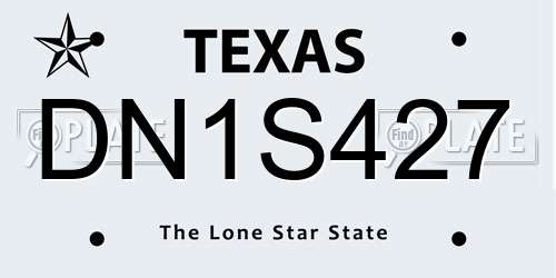 DN1S427 Texas License Plate