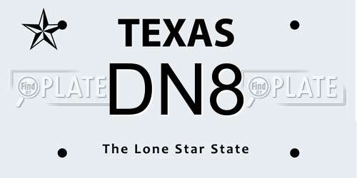DN8 Texas License Plate