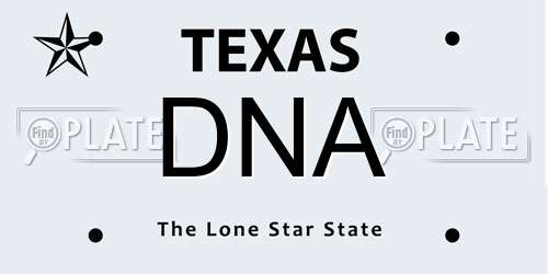 DNA Texas License Plate
