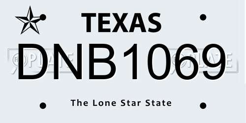 DNB1069 Texas License Plate