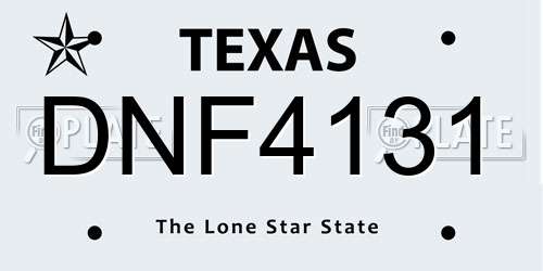 DNF4131 Texas License Plate