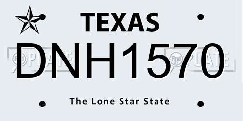DNH1570 Texas License Plate