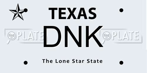 DNK Texas License Plate