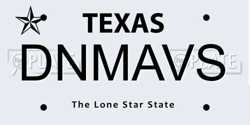DNMAVS Texas License Plate