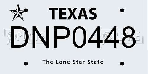 DNP0448 Texas License Plate