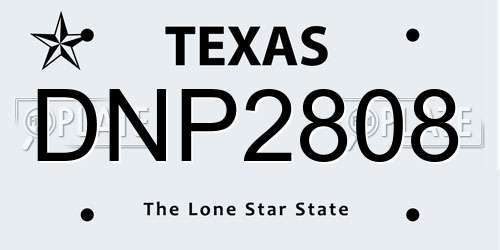 DNP2808 Texas License Plate