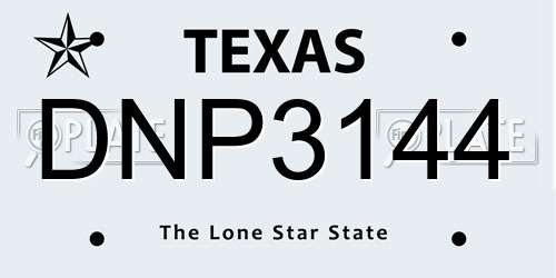 DNP3144 Texas License Plate