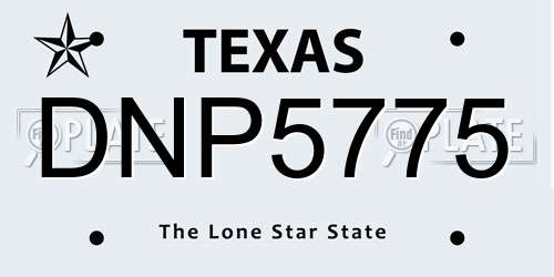 DNP5775 Texas License Plate