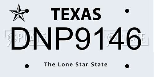 DNP9146 Texas License Plate