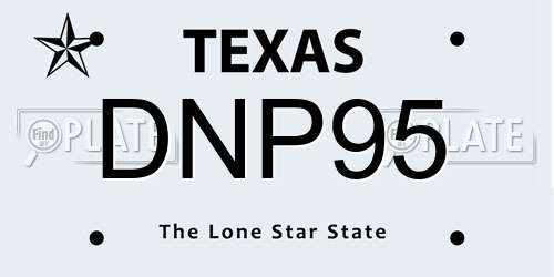 DNP95 Texas License Plate
