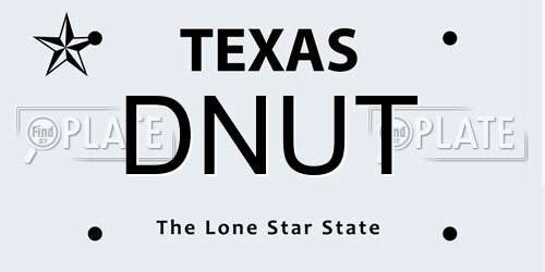 DNUT Texas License Plate
