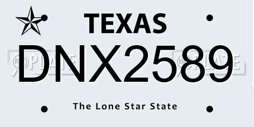 DNX2589 Texas License Plate