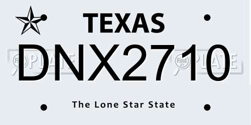 DNX2710 Texas License Plate