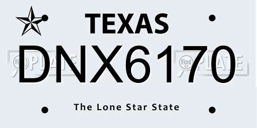 DNX6170 Texas License Plate