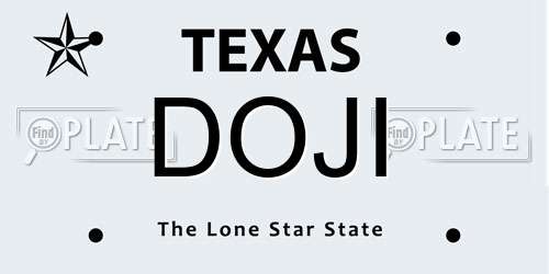 DOJI Texas License Plate