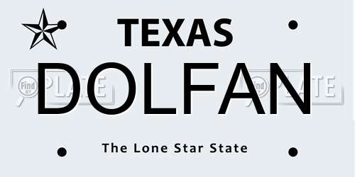 DOLFAN Texas License Plate