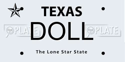 DOLL Texas License Plate