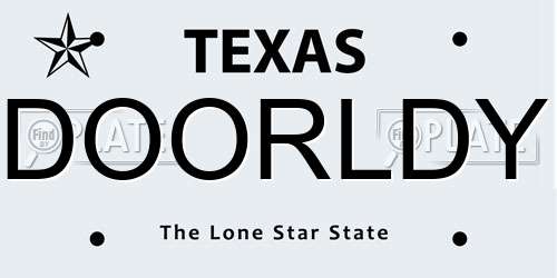 DOORLDY Texas License Plate