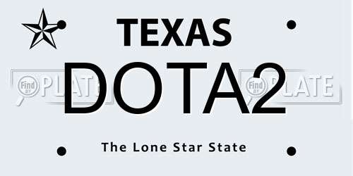 DOTA2 Texas License Plate